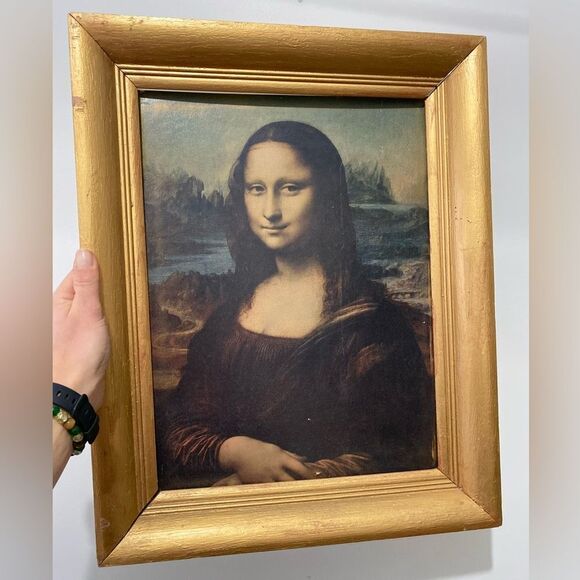 Antique Mona Lisa print Leonardo davinci - Picture 6 of 11